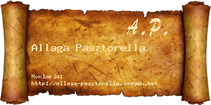 Allaga Pasztorella névjegykártya